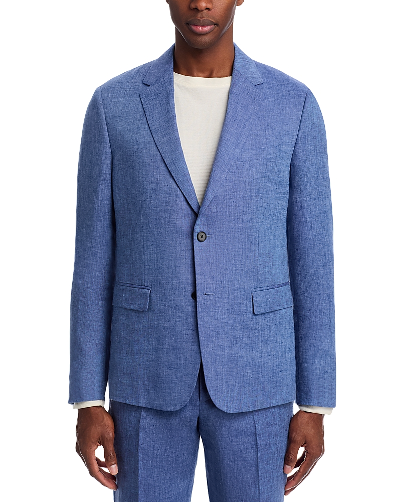 Theory Chambers Linen Suit Jacket In Indigo