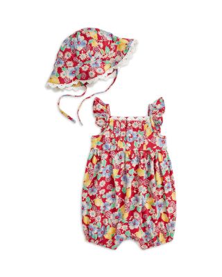 Ralph Lauren - Girls' Floral Cotton Jersey Shortall & Hat Set - Baby