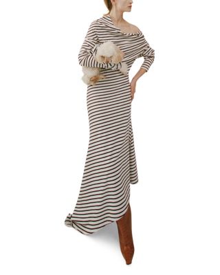 A.W.A.K.E. MODE - Off-the-Shoulder Striped Dress