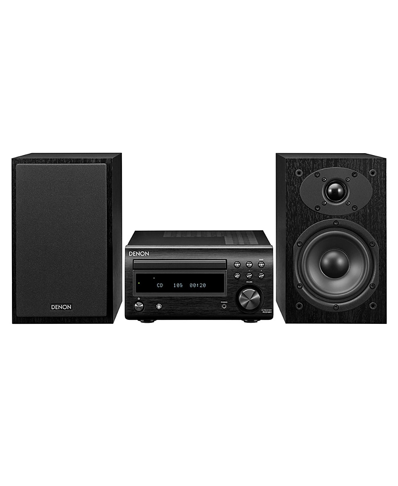 Denon D-m41 Hi-fi System With Cd, Bluetooth, And Am/fm Tuner In Black