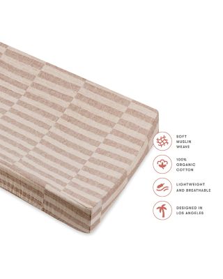 Quilted Changing Pad Cover in Muslin Cotton