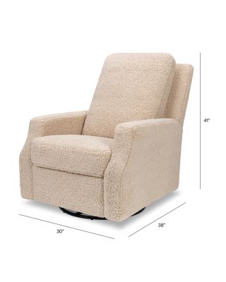 Sigi Recliner and Swivel Glider in Faux Shearling