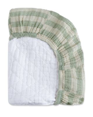 Quilted Changing Pad Cover in Muslin Cotton
