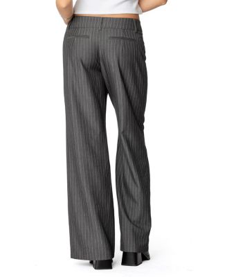 Mayla Wide Leg Pinstripe Trousers