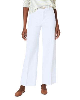 Stretch Twill Crop Wide Leg Pants 