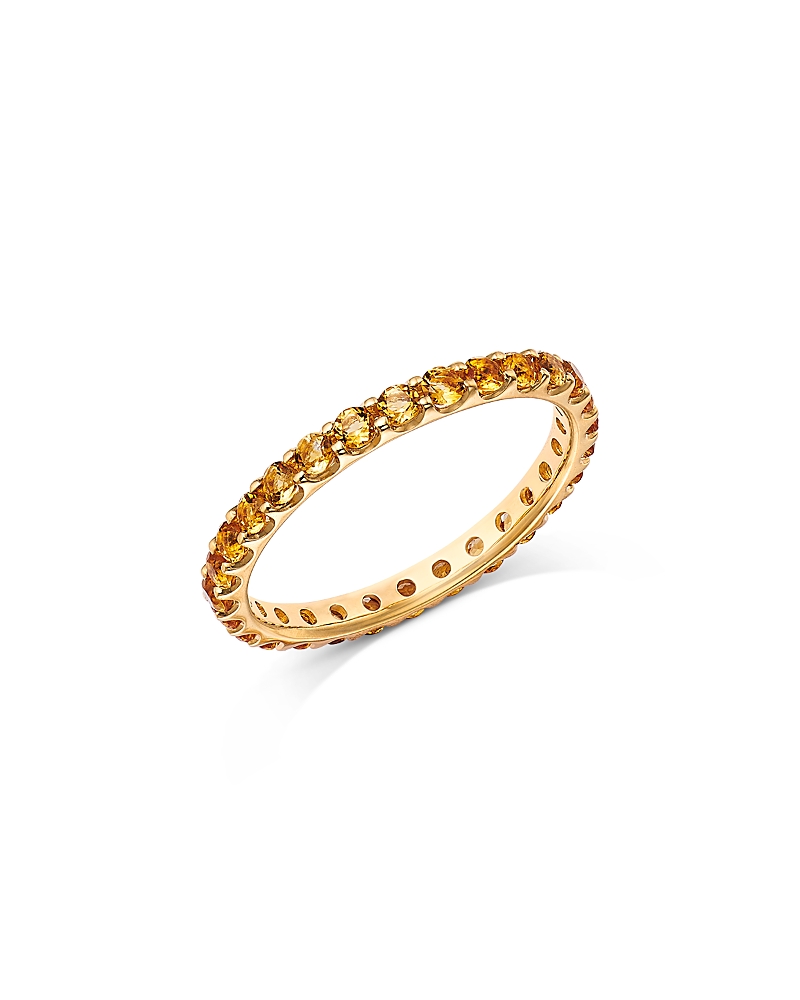 Bloomingdale's Fine Collection London Blue Topaz Stacking Eternity Band in 14K Yellow Gold · 7