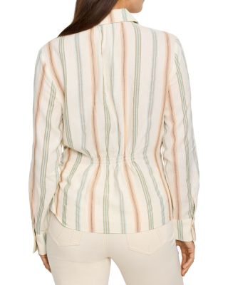 Striped Faux Wrap Top