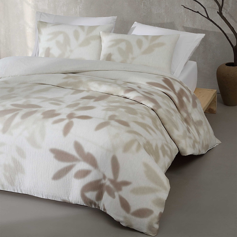 Calvin Klein Shadow Branches Melange Gauze 3-pc. Comforter Set, King In Camel