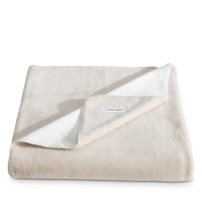 Modern Reversible Solid Throw &amp; Bed Blanket