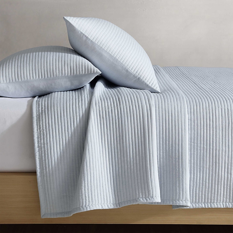 Calvin Klein Mini Channel Stitch Solid 3 Piece Quilt Set, Queen