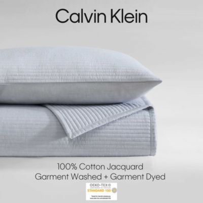 Mini Channel Stitch Solid 3 Piece Quilt Set, King