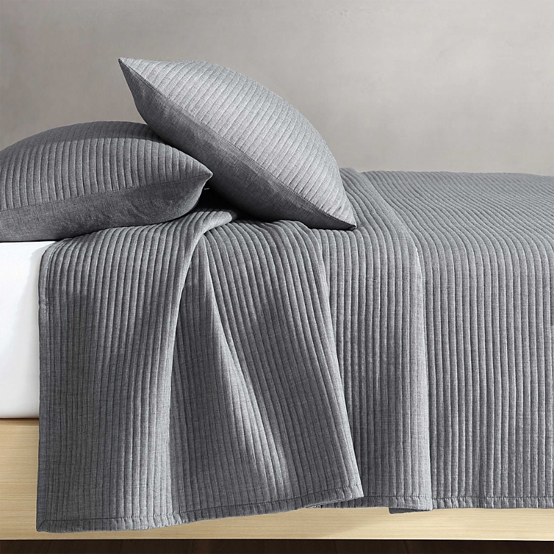 Calvin Klein Mini Channel Stitch Solid 3 Piece Quilt Set, King