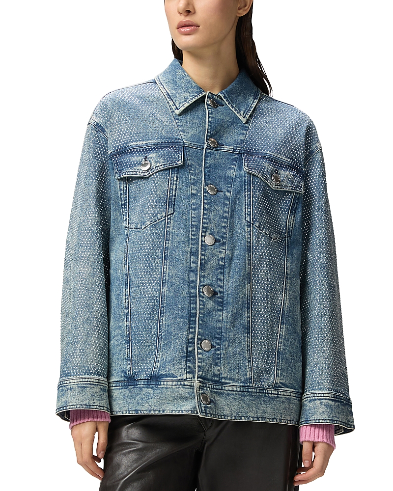 Pinko Dakar Giubbino Embellished Denim Jacket