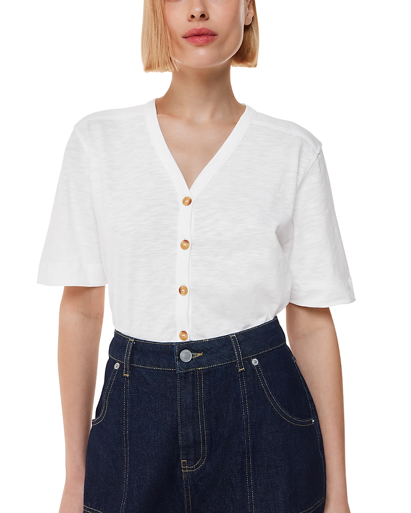 Whistles Aubrie Button Through Top In White