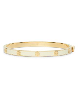 Miller Double T Studded Bangle Bracelet in Gold Tone Stainless Steel