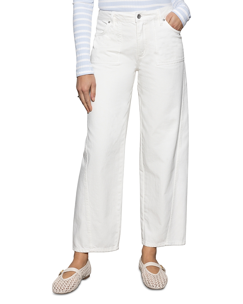 Sanctuary District High Rise Column Ankle Jeans in Bleached White
