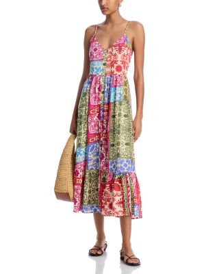 Wilcox Mixed Print Midi Dress -Exclusive