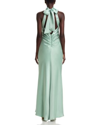 Sleeveless Satin Gown - Exclusive