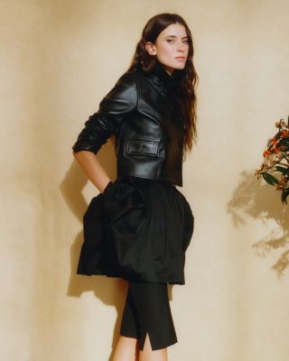 Cropped Leather Jacket
