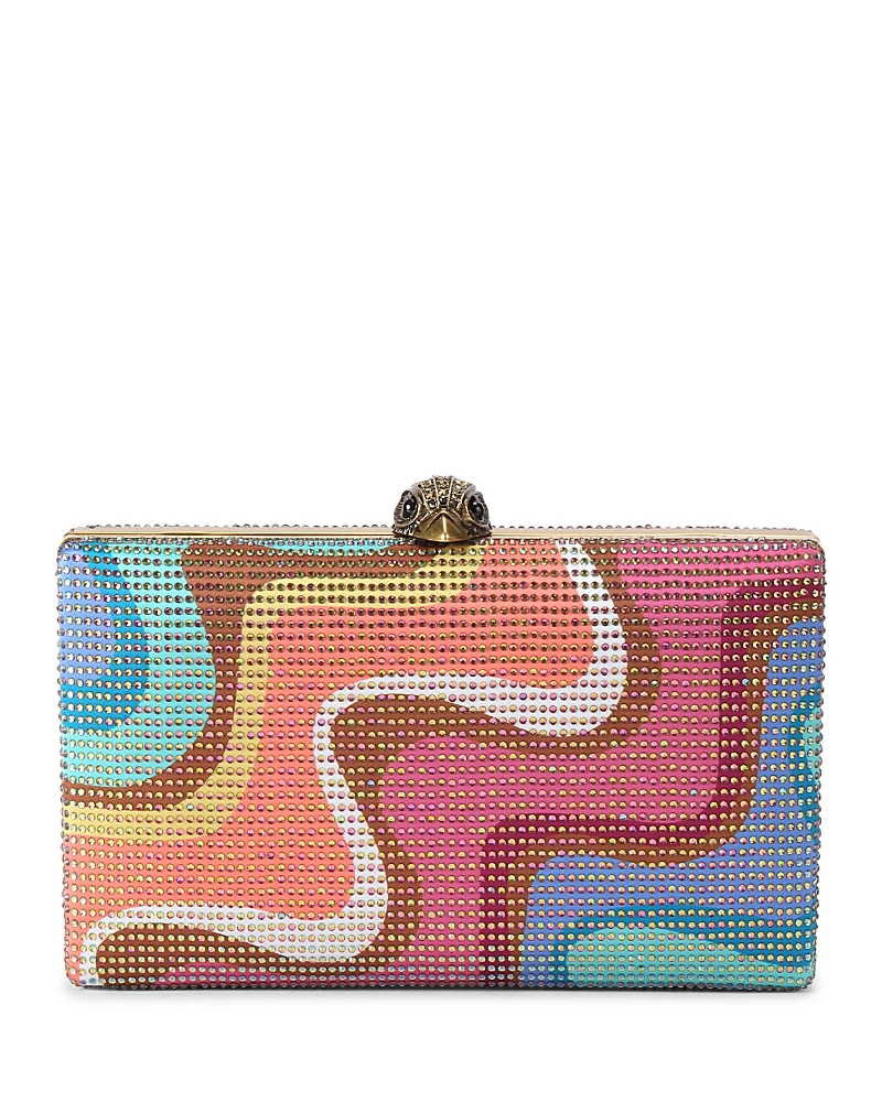 Shop Kurt Geiger Crystal Kensington Clutch In Multi