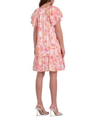 Ruffled Short Sleeve Dress