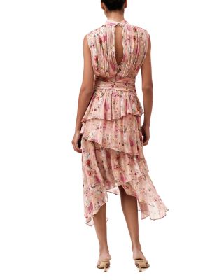 Lily Flower Sleeveless Midi Dress