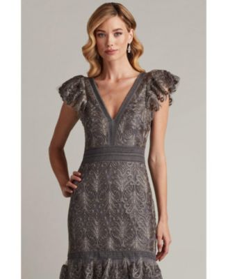 Rhone Tiered Embroidered Tulle Gown