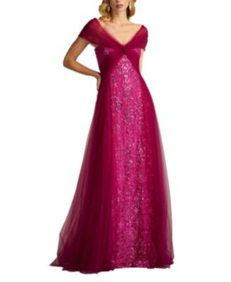 Tadashi Shoji Kollmer Sequin Embroidered Tulle Gown