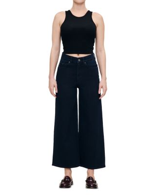 Petite Hepburn Wide Leg High Rise Ankle Jeans