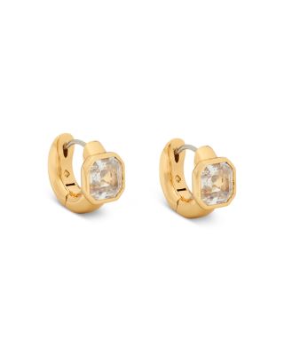 Keep Sparkling Asscher Huggie Earrings