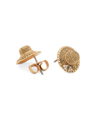 Straw Hat Stud Earrings