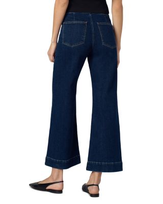 The Elia High Rise Wide Leg Ankle Jeans in Magnetic