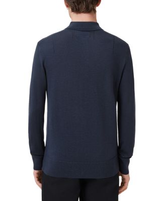 Mode Regular Fit Merino Wool Long Sleeve Polo Sweater