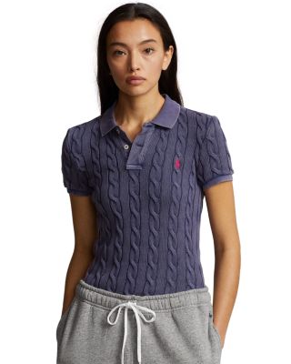 Cable Knit Polo Shirt