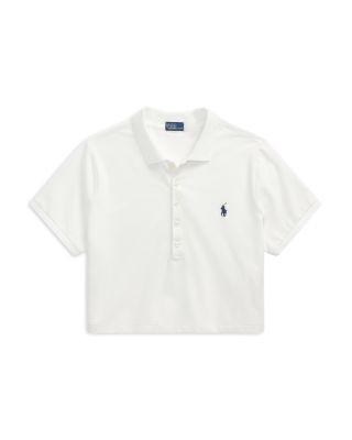 Lauren Ralph Lauren Stretch Piqué Cropped Polo Shirt