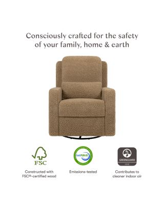 Sigi Recliner and Swivel Glider in Faux Shearling