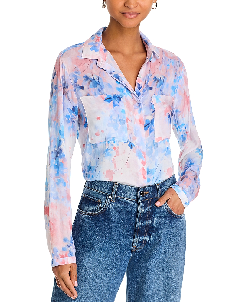 Shop Bella Dahl Garden Mist Printed Button Shirt