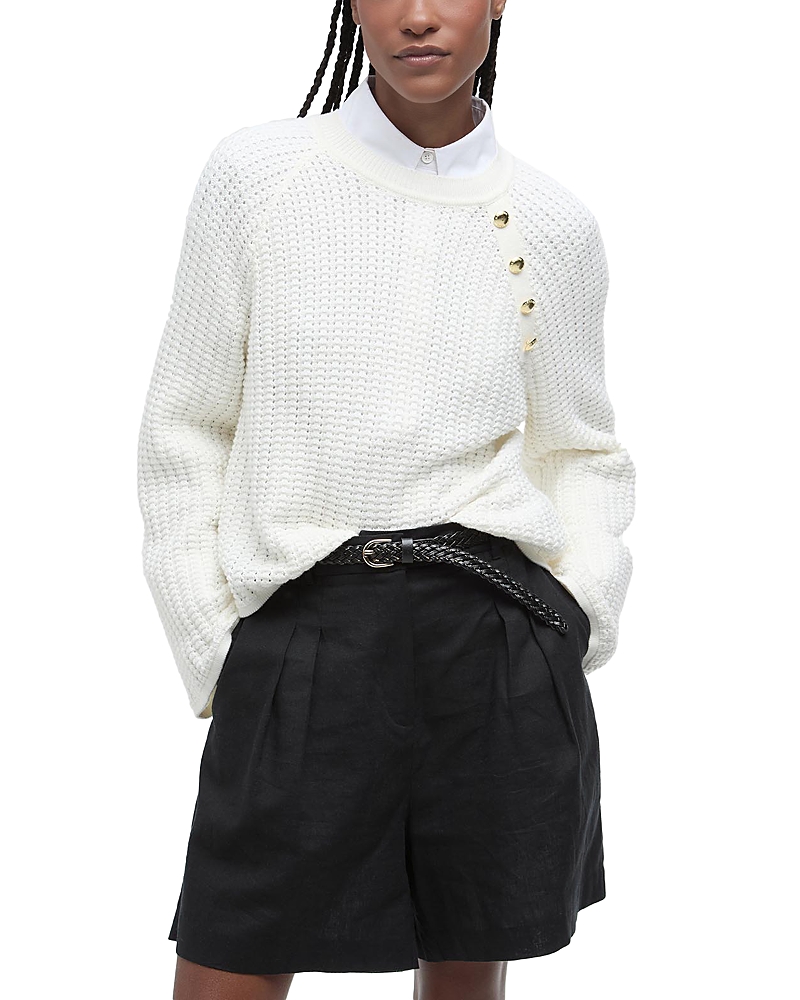 Barbour Angela Cotton Sweater In Cloud