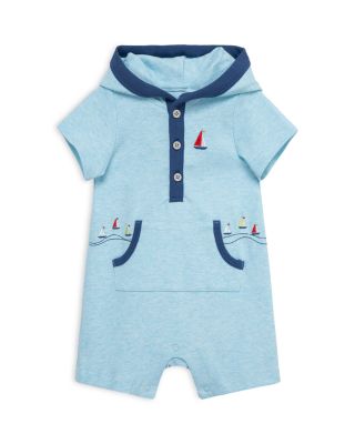 Little Me - Boys' Breezy Hooded Romper - Baby