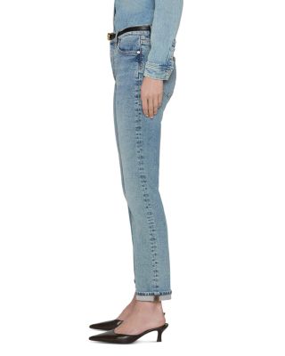 The Borrowed High Rise Ankle Slim Leg Jeans in Ricochet