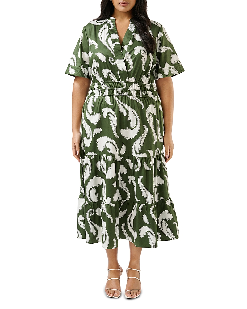 Estelle Plus Sandswept Midi Dress In Print