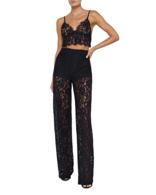 Chamberlain Lace Blazer, Aislin Lace Bralette Top & Livvy Lace Straight Leg Trousers