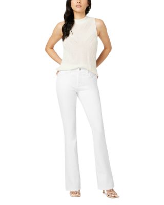 The Provocateur Petite Mid Rise Bootcut Jeans in White
