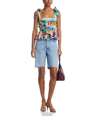 Cherry Smocked Tie Tank Top - Exclusive