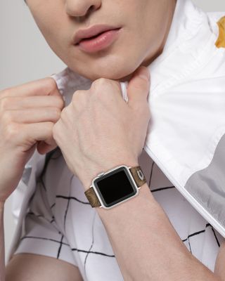 Apple Watch&reg; Tan Signature Canvas Strap, 38/40/41mm