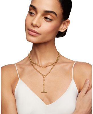 Lexington Chain Necklace in 18K Yellow Gold with Diamonds, 36"