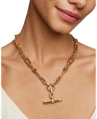 Lexington Chain Necklace in 18K Yellow Gold with Diamonds, 18"