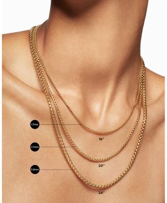 Box Chain Necklace in 18K Gold