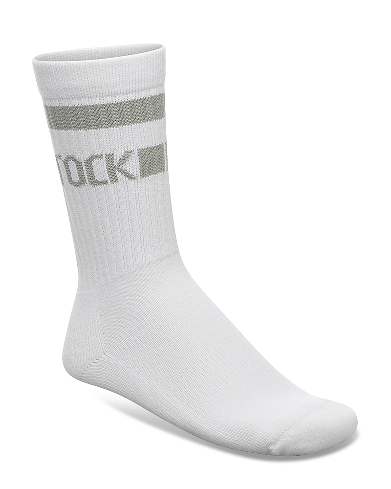 Birkenstock Stripe Logo Crew Socks In White