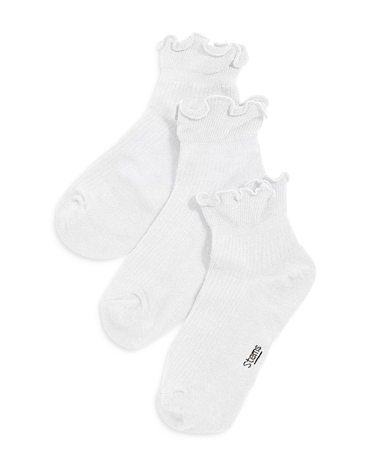 Stems Everyday Classic Ruffled Socks, Pack of 3